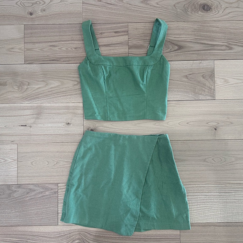 NWT Abercrombie & Fitch Green Linen Set